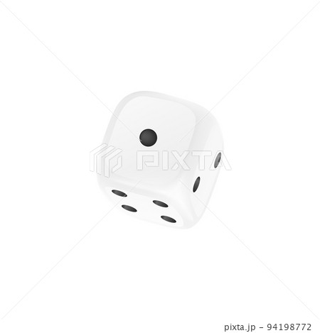 Dice cube with black spots template realistic vector illustration isolated. Dice cube with black spots template realistic vector illustration isolated. 94198772