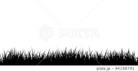 Seamless border with black silhouette of grass flat style Seamless border with black silhouette of grass flat style 94198791