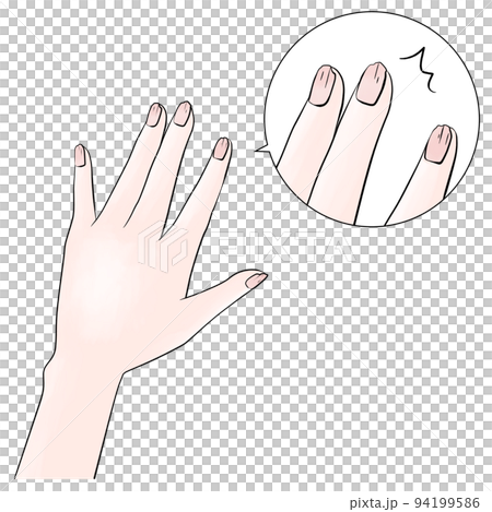 傷んだ爪　水彩風 94199586