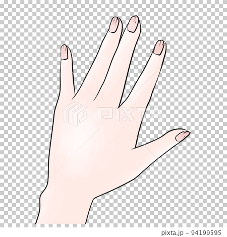 損壞的指甲水彩風格 94199595