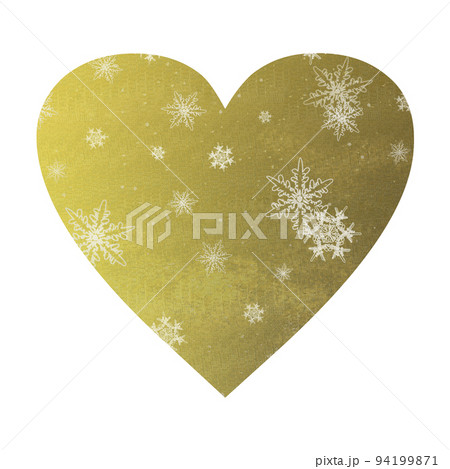 金色冬ハート_正方形 金色冬ハート_正方形 94199871