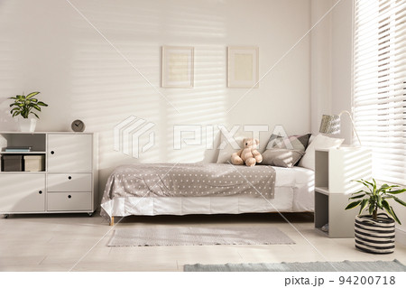 Modern child room interior with comfortable bed Modern child room interior with comfortable bed 94200718