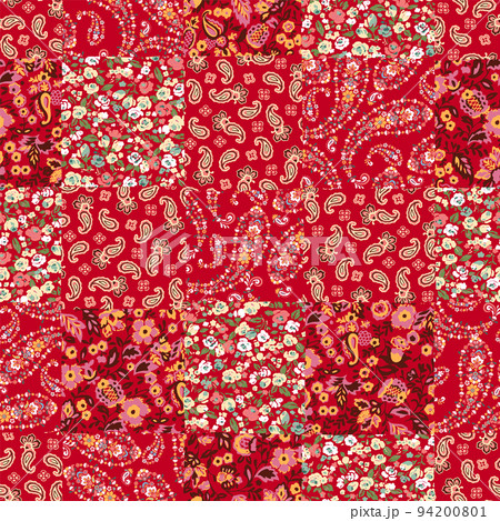 更紗とペイズリーのパッチワーク 94200801