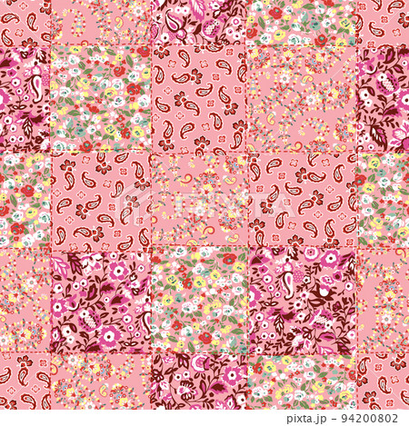 更紗とペイズリーのパッチワーク 94200802