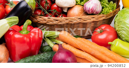 selective focus of fresh and ripe colorful vegetables 94200852