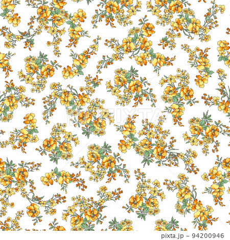 美しくシームレスな花柄 94200946