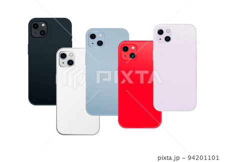 Novelty modern smartphone gadget 14 version, set 5 pcs new original colors - Vector 94201101