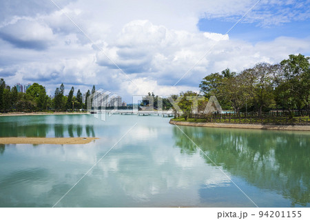 Beautiful lakeshore landscape of Chengcheng Lake in Kaohsiung, Taiwan 94201155