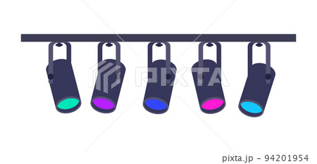 Illustration of color spotlights. Image for party flyer. 94201954