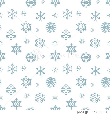 Seamless pattern, gentle blue snowflakes on a white background. Christmas background, print, vector Seamless pattern, gentle blue snowflakes on a white background. Christmas background, print, vector 94202694