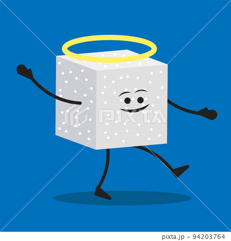 Cartoon sugar cube angel smiling. The concept... - Stock Illustration  [94203764] - PIXTA