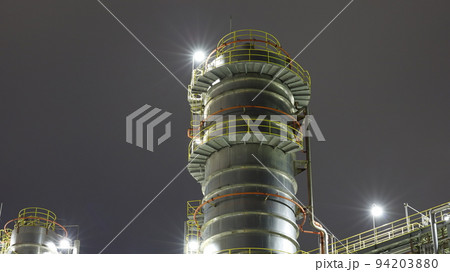 化学工場の工場夜景、ダイセル大竹工場 化学工場の工場夜景、ダイセル大竹工場 94203880