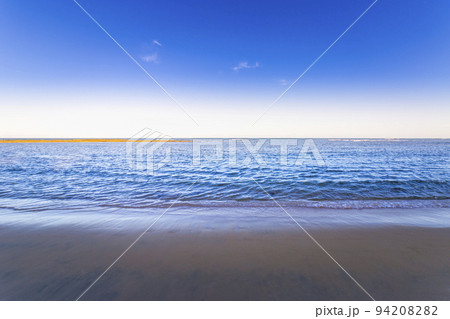 Idyllic Porto Seguro empty Beach at sunset in Trancoso, BAHIA 94208282