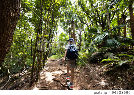 小笠原父島をハイキングする子ども 94208696