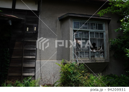 廃墟となった家/無人の家/蔦の絡まった家/二階建て/一軒家/老朽化した家/鬱蒼とした家 94209931