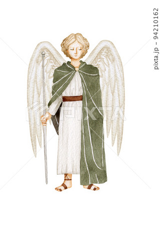 大天使 ラファエル　キリスト教　水彩 イラスト 94210162
