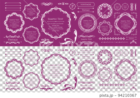 Christmas motif frame design set. Gorgeous and elegant design material Christmas motif frame design set. Gorgeous and elegant design material 94210367