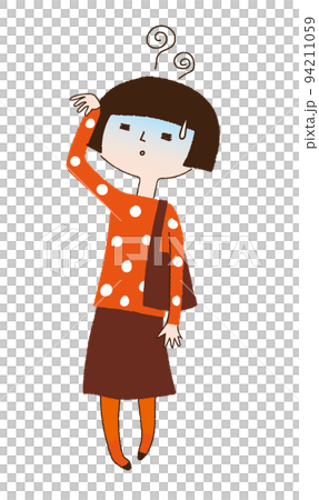 めまいでフラフラする女性 94211059
