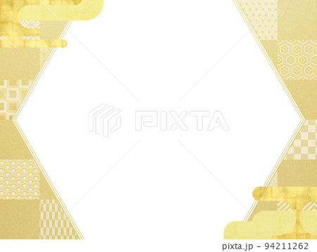 市松模様の和風フレーム 94211262