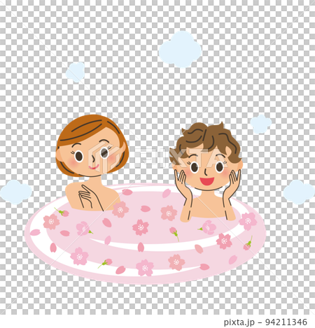 A good friend who enters the hot spring of Sakurayu 94211346