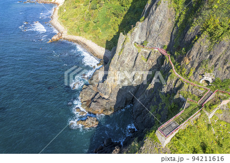 小樽 オタモイ海岸を空撮 94211616