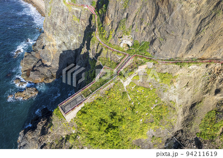 小樽 オタモイ海岸を空撮 94211619