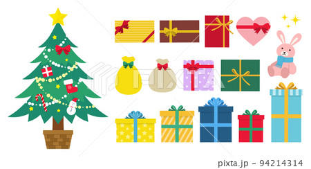 クリスマスツリーとプレゼントのセット 94214314