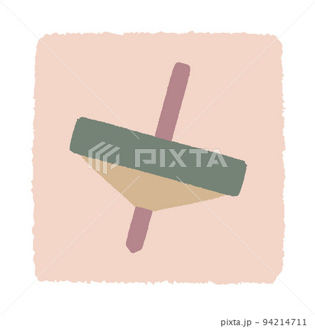 ピンク色の背景に描かれたコマのイラスト 94214711