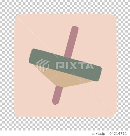 ピンク色の背景に描かれたコマのイラスト 94214711