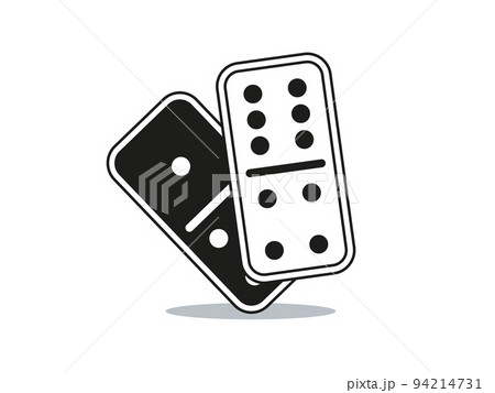 Premium Photo  Dominoes game blocks white color with black dots isolated  against white background 3d illustration