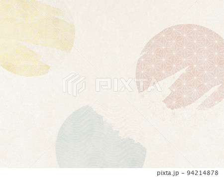 和柄 円 水彩 抽象的なイラスト 和柄 円 水彩 抽象的なイラスト 94214878