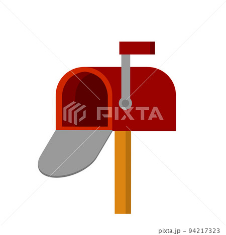 Mail red empty box. Open door. Mail red empty box. Open door. 94217323