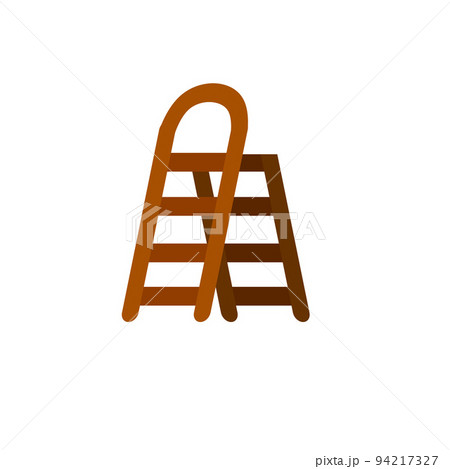 Stairs. Wooden ladder. Simple stairway Stairs. Wooden ladder. Simple stairway 94217327