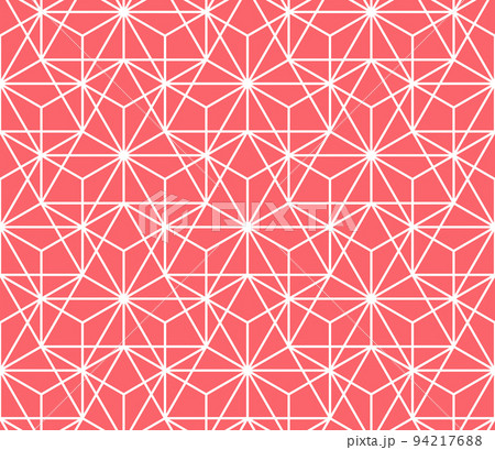 The geometric pattern with lines. Seamless vector background. White and pink texture. Graphic modern pattern. Simple lattice graphic design 94217688