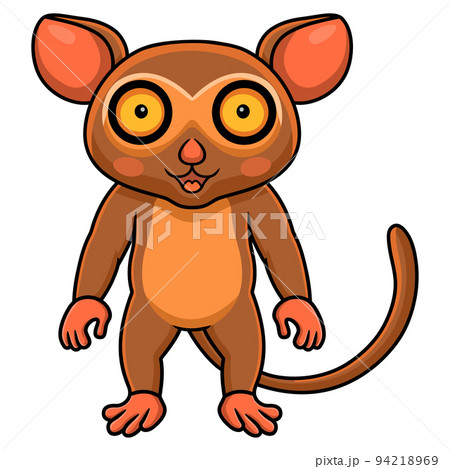 Cute little tarsier cartoon standing Cute little tarsier cartoon standing 94218969