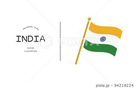 インドの国旗アイコン ベクターイラスト