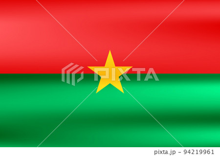 Flag of Burkina Faso. National symbol in official colors. Template icon. Abstract vector background 94219961
