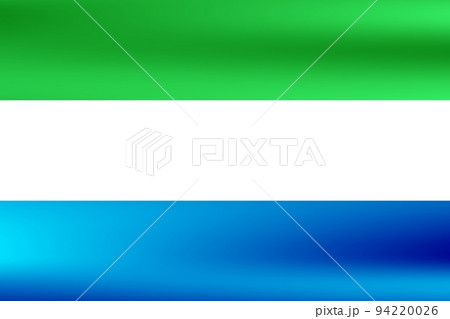 Flag of Sierra Leone. National symbol in official colors. Template icon. Abstract vector background 94220026