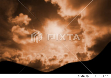 Stormy sky over mountain 94220177