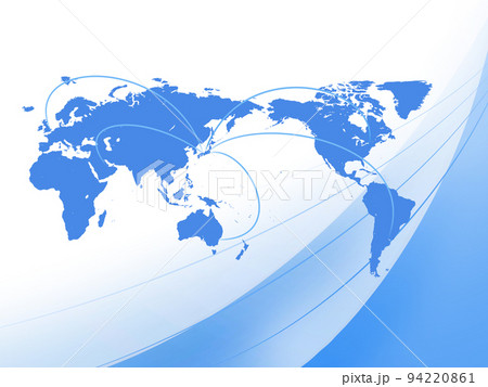 日本を中心とした世界地図 94220861