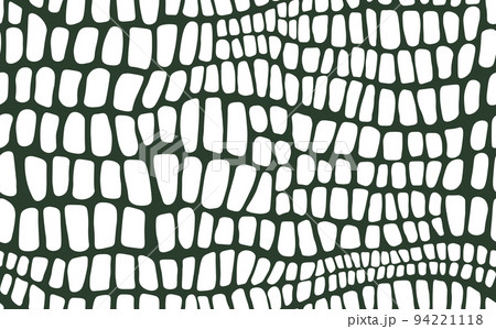 Abstract modern crocodile leather seamless pattern. Animals trendy background. Grey decorative vector illustration for print, fabric, textile. Modern ornament of stylized alligator skin 94221118