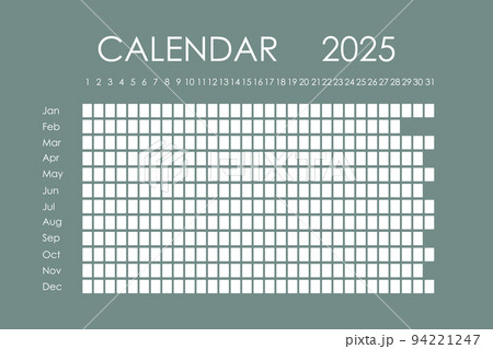 2025 calendar planner. Corporate design week....のイラスト素材 [94221247] - PIXTA