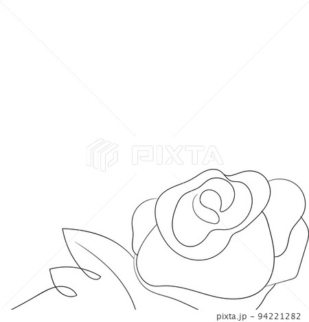 Floral silhouette art line. Flowers in continuous line drawing style. Border with tropical flower. Minimalist black linear sketch. Trendy vector illustration isolated. Contour graphics for design Floral silhouette art line. Flowers in continuous line drawing style. Border with tropical flower. Minimalist black linear sketch. Trendy vector illustration isolated. Contour graphics for design 94221282