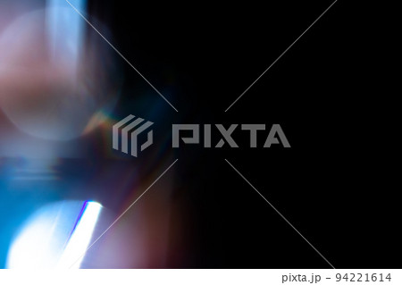 colorful rainbow crystal light leaks on black background 94221614