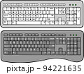 two computer keyboards vector illustration 94221635