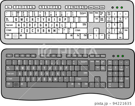 two computer keyboards vector illustration 94221635