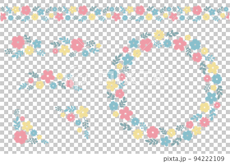 花卉裝飾插圖素材集 94222109