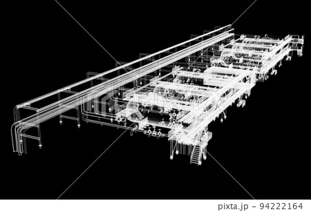 Industrial equipment. X-Ray render Industrial equipment. X-Ray render 94222164