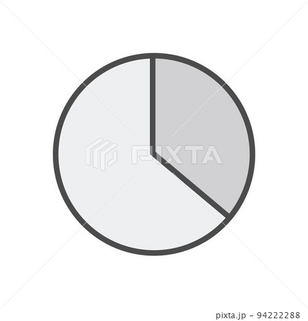 Close-up of gray pie diagram isolated 94222288