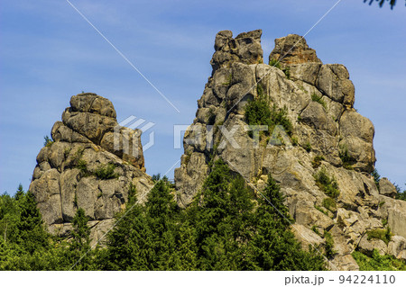 a rocks in Tustan fortress place, Skole Beskids National Nature Park, Lviv region, Ukraine 94224110